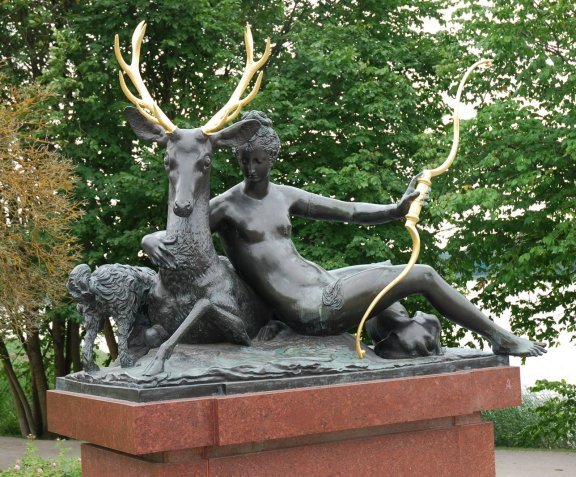 goddess diana and stag